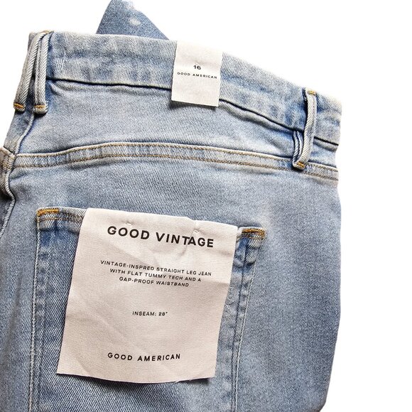 Good American Light‎ Wash Distressed Jeans Size 16 New With Tags! - Picture 3 of 8